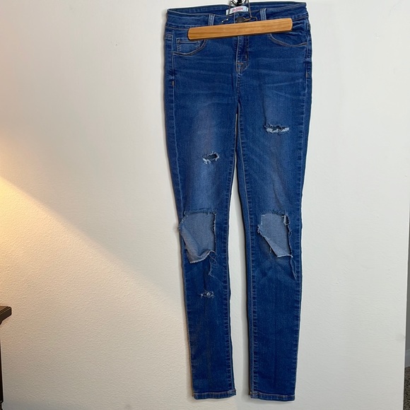 High Waisted Ripped Jeans - Picture 1 of 8